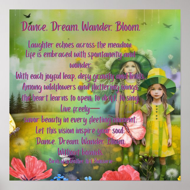 Dança. Sonho. Ande. Bloom. Pôster (Frente)