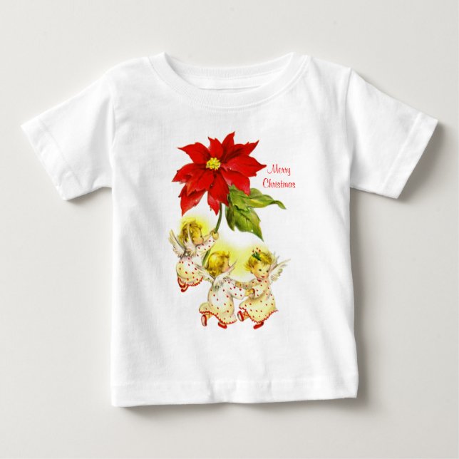 Dançando Bebê Angela de Natal Camisa de Bebê (Frente)