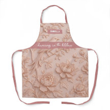 "Dançando na Cozinha" Elegante Relevo de Rosa