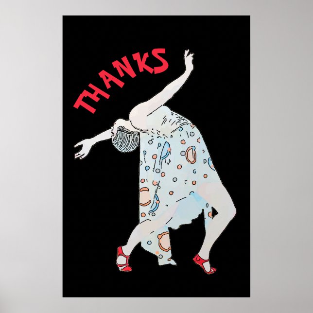 Dançar, editar texto, OBRIGADOS, Poster (Frente)