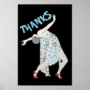 Dançar, editar texto, OBRIGADOS, Poster