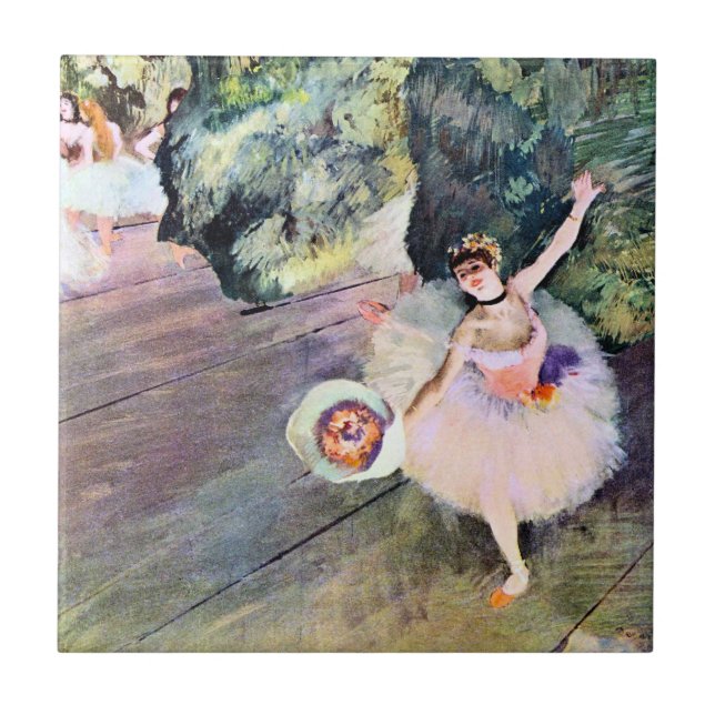 Dançarina com um Buquê de Flores por Edgar Degas (Frente)