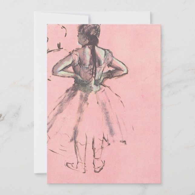 Dançarina de costas, mãos nas ancas de Edgar Degas (Frente)