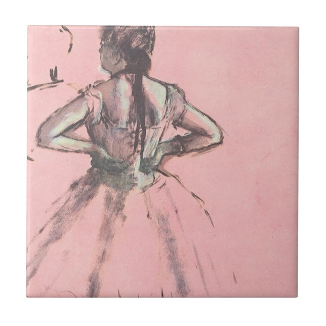 Dançarina de costas, mãos nas ancas de Edgar Degas (Frente)