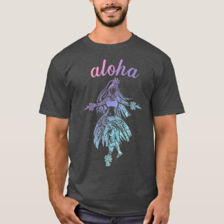 Dançarina de Hula Tribal da Polinésia Aloha Camisa