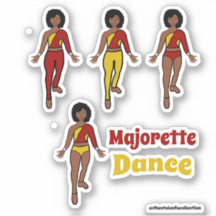 Dançarina de Mudança Rápida Adesivos Vermelho Amar