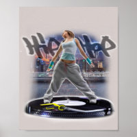 dançarina impressão hip hop