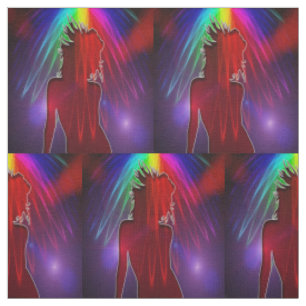 Dançarina Sob O Tecido Leve Neon Rainbow