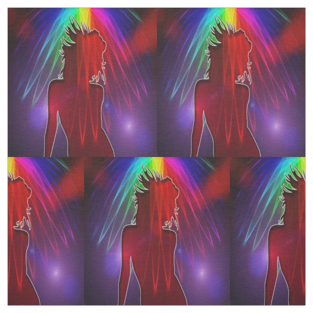 Dançarina Sob O Tecido Leve Neon Rainbow (Modelo)