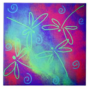 Dançarinas Dragonflies Abstrato Painting