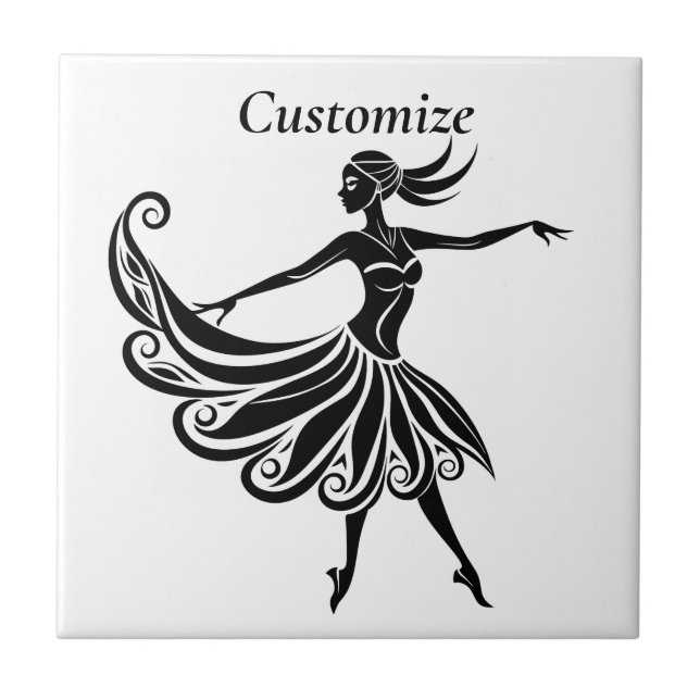 Dançarino Africano Silhouette Art Thunder_Thunder_ (Frente)
