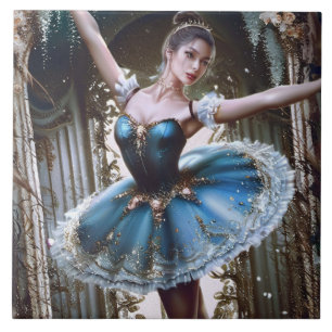 Dançarino balé num Tutu Azul