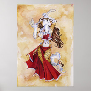 Dançarino com poster dos ossos