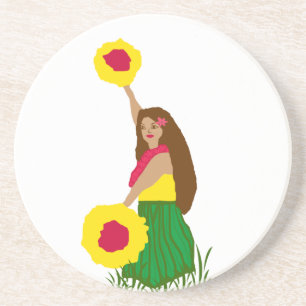 Dançarino de Hula com sua porta copos do uli de