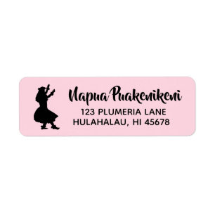 Dançarino havaiano da menina de Hula das etiqueta