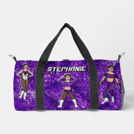 Dançarino Personalizado Bag Duffet Roxo e Preto #2