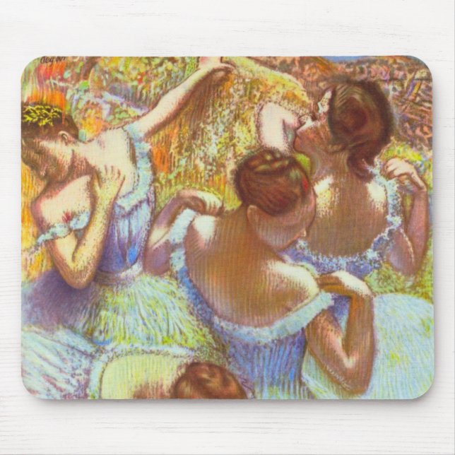 Dançarinos azuis por Edgar Degas Mousepad (Frente)