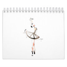 Dançarinos Ballerinas Desenham Calendário