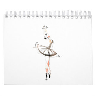 Dançarinos Ballerinas Desenham Calendário