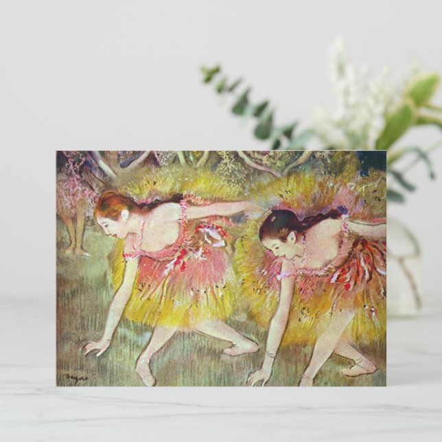 Dançarinos descendo por Edgar Degas, Balé Art (Em pé/Frente)