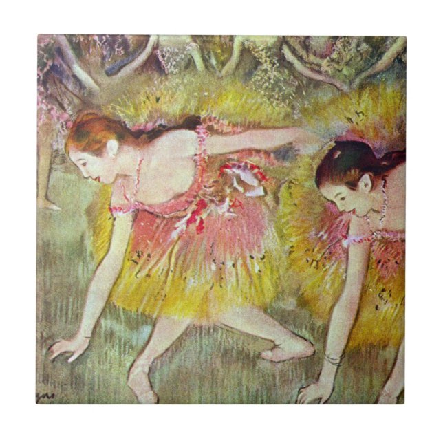 Dançarinos descendo por Edgar Degas, Balé Art (Frente)