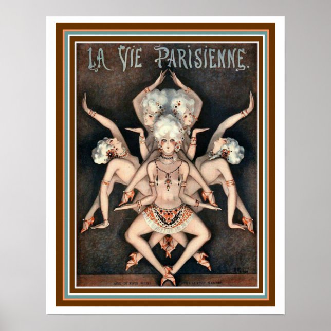 Dançarinos egípcios La Vie Parisienne Poster 16 x  (Frente)