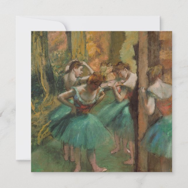 Dançarinos, rosa e verde Edgar Degas (Frente)