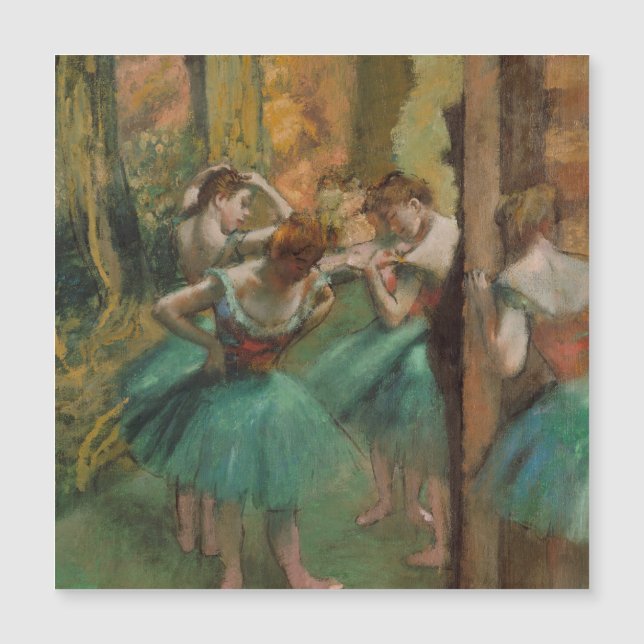 Dançarinos, rosa e verde Edgar Degas (Frente)