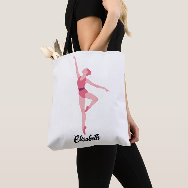 Dance Ballerina Personalizada Tote Bag - Elegante (Close Up)