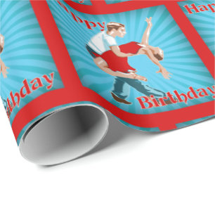 Dance Casal Happy Birthday - Papel de embrulho par