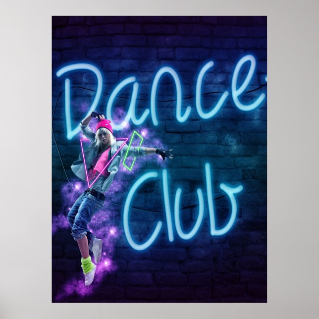 Dance Club - Sinal Neon Poster (Frente)
