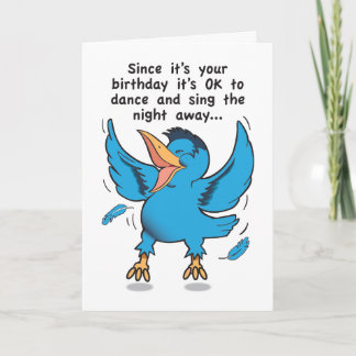 Dance e cante o cartão de aniversário