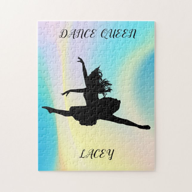 DANCE RAINBOW QUEBRA-CABEÇA COM NOME PERSONALIZADO (Vertical)