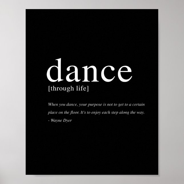 Dance Through Life - Impressão de arte de 8"x10" (Frente)