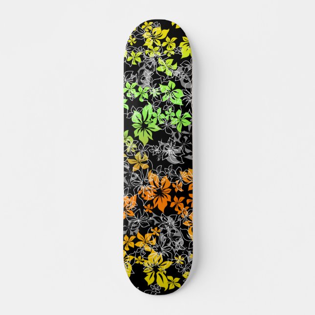 Dancing Hibiscus Skateboard (Frente)