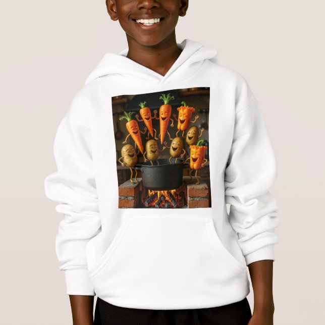 Dancing Vegetable in Pot Art - Whimsical Kitchen F (Frente)