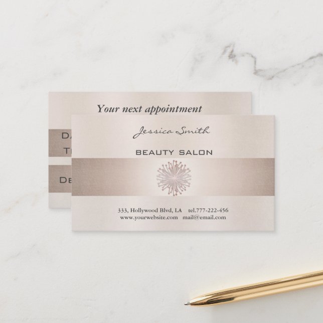 Dandelion brilhante elegante com cartão de comprom (Frente/Verso In Situ)