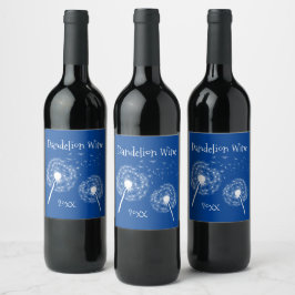 Dandelion Deseja Etiqueta de Vinho Design