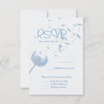 Dandelion deseja se casar com chá suave, cartão RV