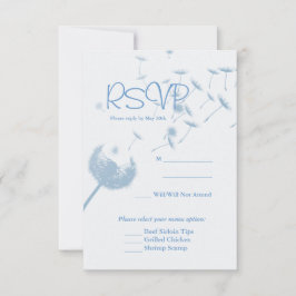 Dandelion deseja se casar com chá suave, cartão RV