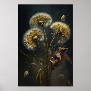 Dandelion Flowers Art Impressão Poster