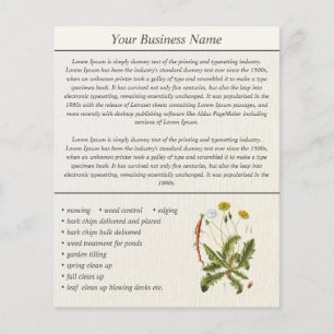 Dandelion Illustration Paisaging Business Flyer