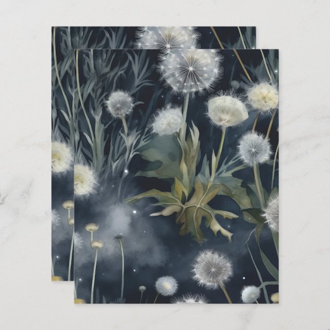 Dandelion Scrapbook Paper (Frente/Verso)