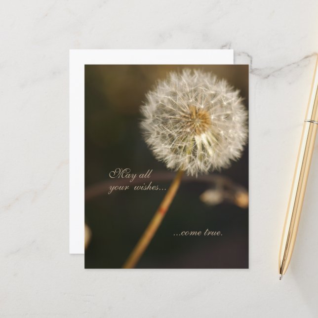 Dandelion Seed Head em tons castanhos (Frente/Verso In Situ)