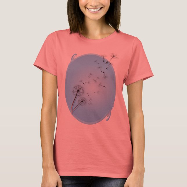 Dandelion sobre Camisas Azuis Bebê (Frente)