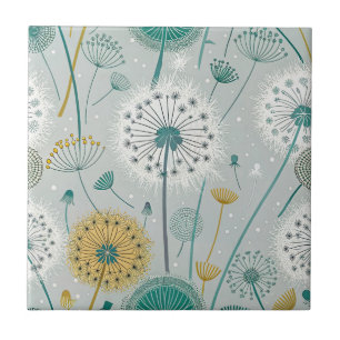Dandelion Whimsical - Amarelo, Branco e Teal