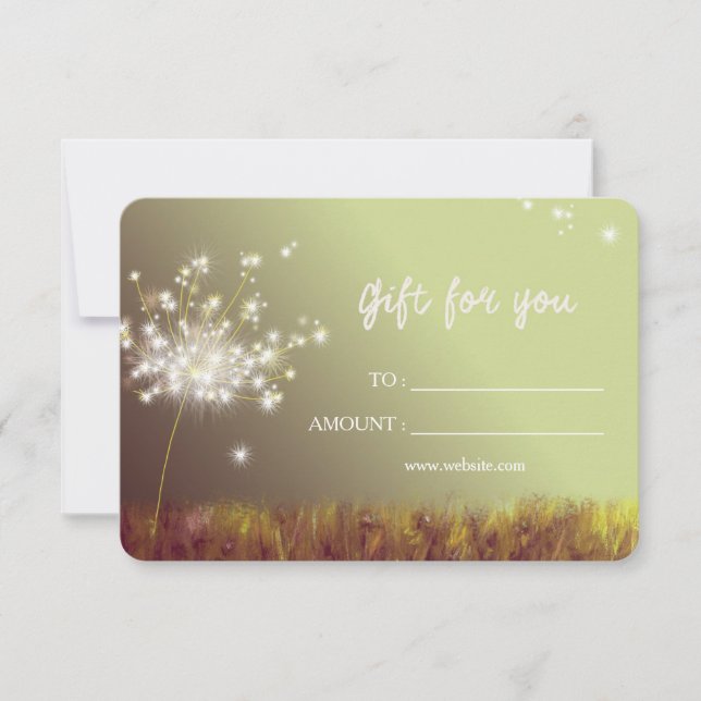 Dandelions Business Gift Certificate (Frente)