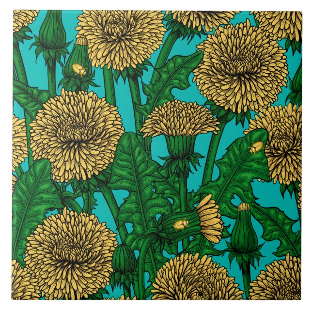 Dandelions em turquesa (Frente)