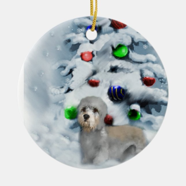 Dandie Dinmont Terrier Enfeites de natal (Frente)