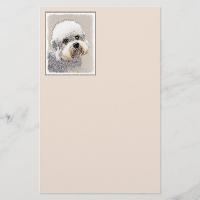 Dandie Dinmont Terrier pintando pintura original d (Frente)